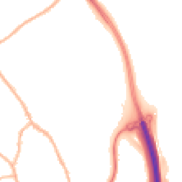 Night-time road noise heatmap for ST5 0BN