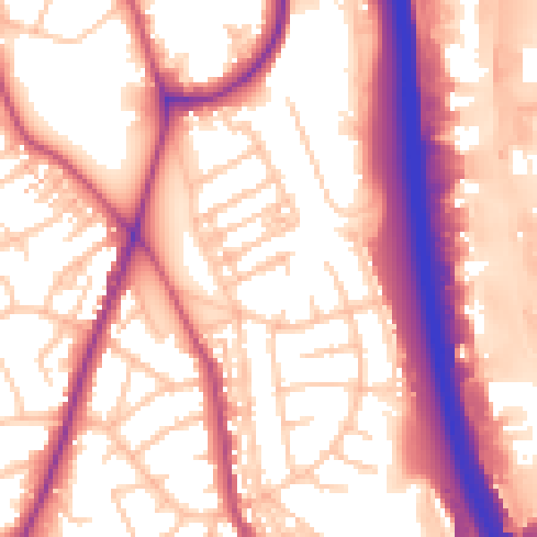 Daytime road noise heatmap for ST5 0JN