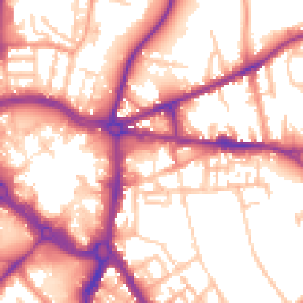 Daytime road noise heatmap for ST5 1AU