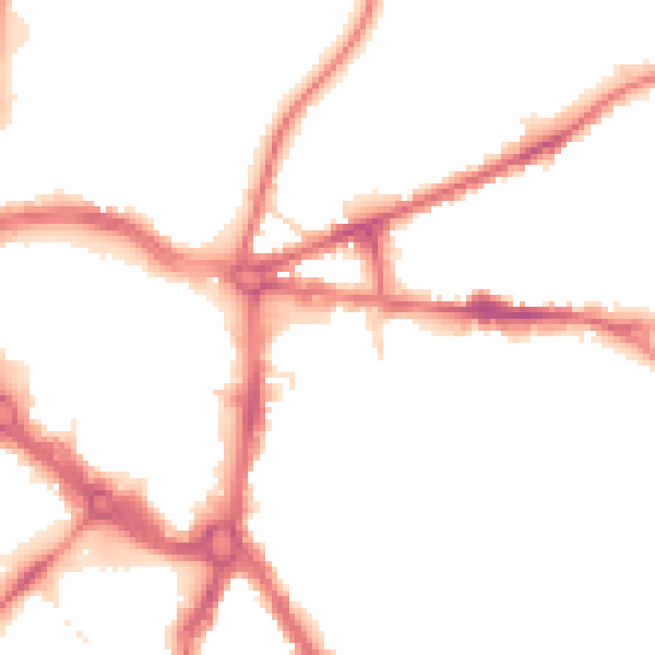 Night-time road noise heatmap for ST5 1AU