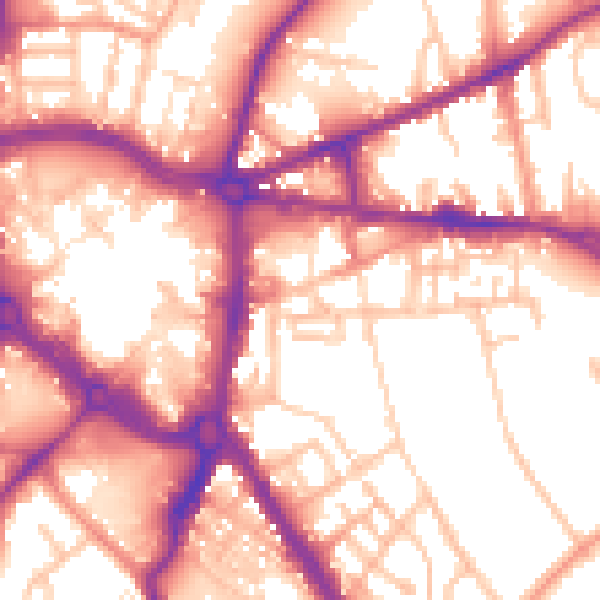 Daytime road noise heatmap for ST5 1BF