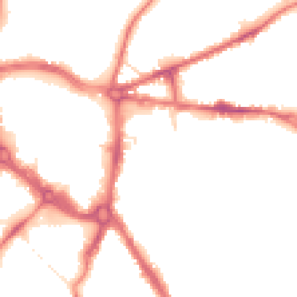 Night-time road noise heatmap for ST5 1BF