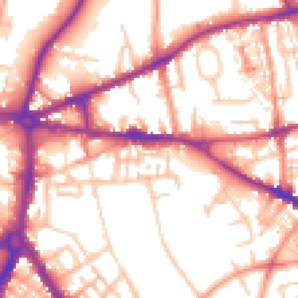 Daytime road noise heatmap for ST5 1DL