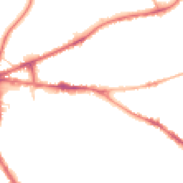 Night-time road noise heatmap for ST5 1DW