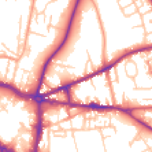 Daytime road noise heatmap for ST5 1HU