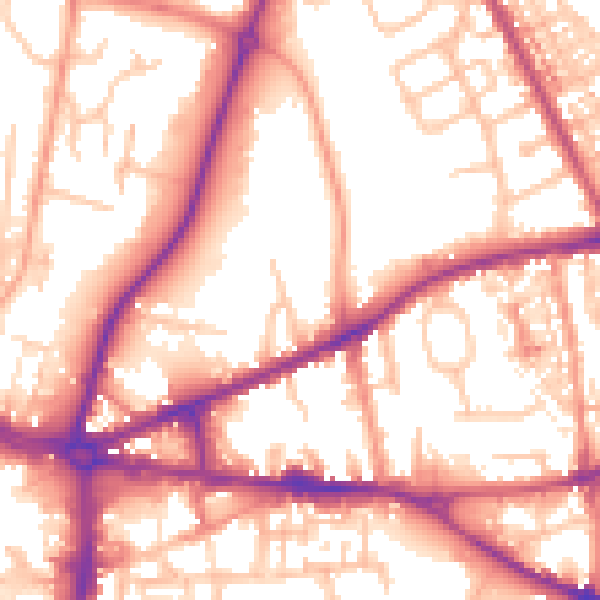 Daytime road noise heatmap for ST5 1JH