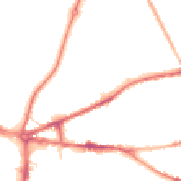 Night-time road noise heatmap for ST5 1JH