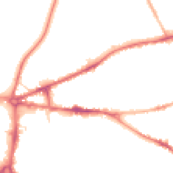 Night-time road noise heatmap for ST5 1JW
