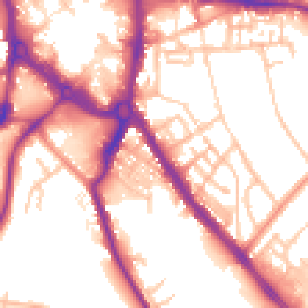 Daytime road noise heatmap for ST5 1LL