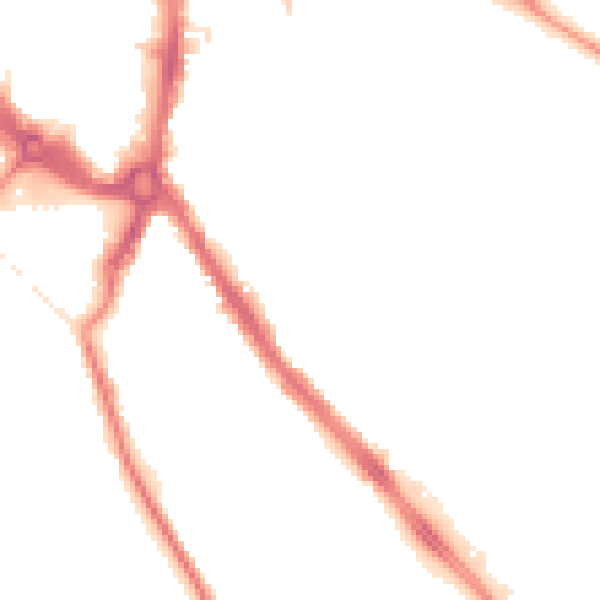 Night-time road noise heatmap for ST5 1NH