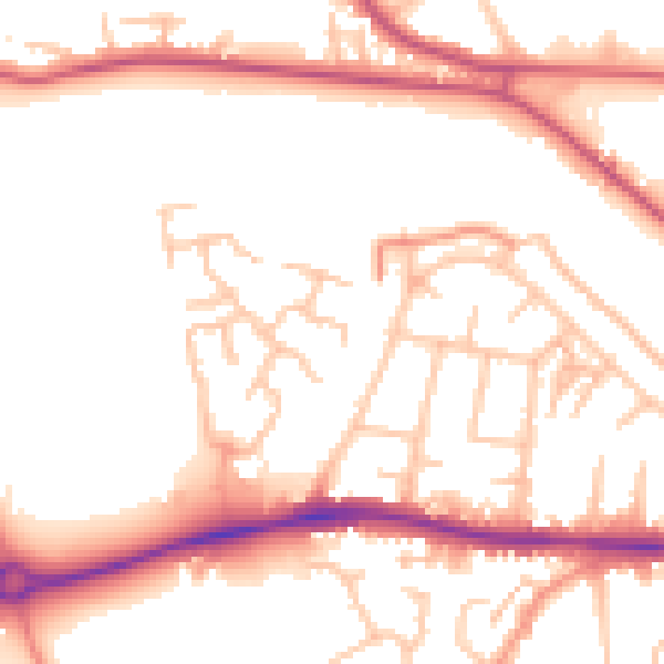 Daytime road noise heatmap for ST5 2GD