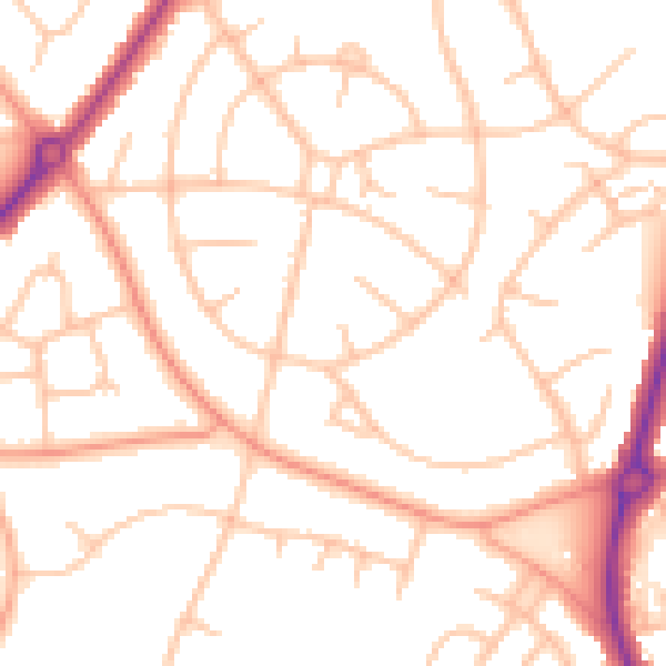 Daytime road noise heatmap for ST5 3RP