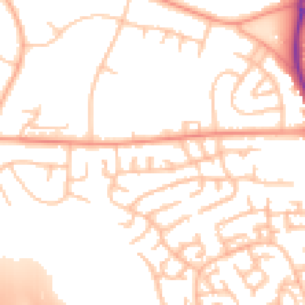 Daytime road noise heatmap for ST5 4AS