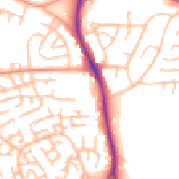 Daytime road noise heatmap for ST5 4FF