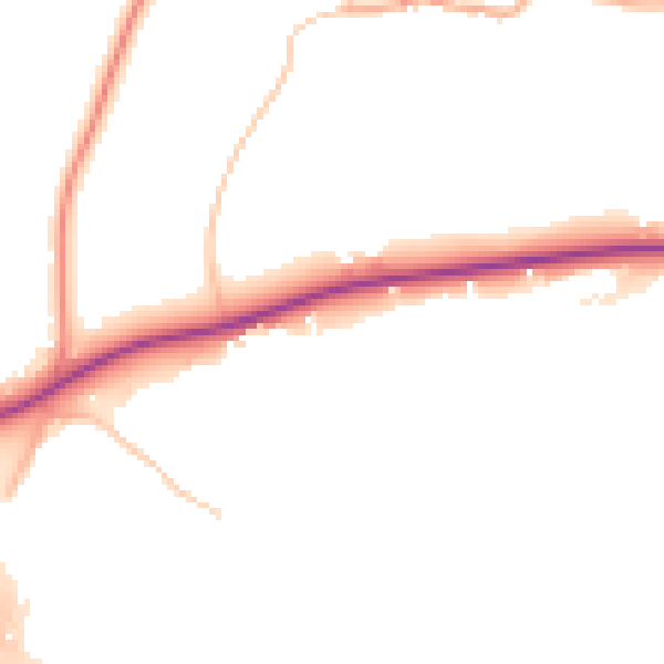 Daytime road noise heatmap for ST5 5AL