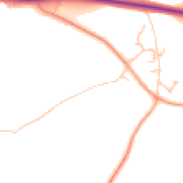 Daytime road noise heatmap for ST5 5AN