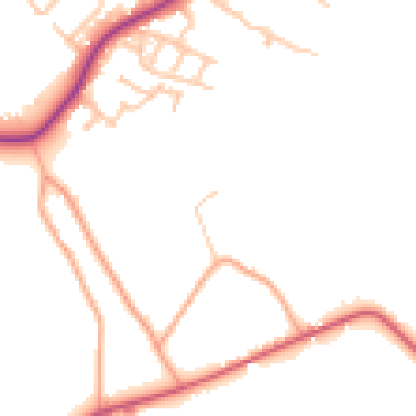 Daytime road noise heatmap for ST5 5DS