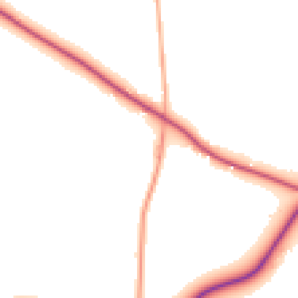Daytime road noise heatmap for ST5 5EL