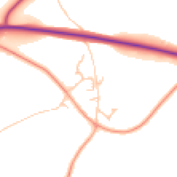Daytime road noise heatmap for ST5 5FJ