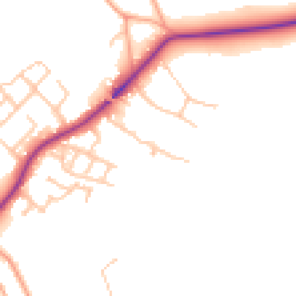 Daytime road noise heatmap for ST5 5LS