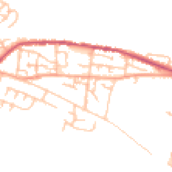 Daytime road noise heatmap for ST5 6NB