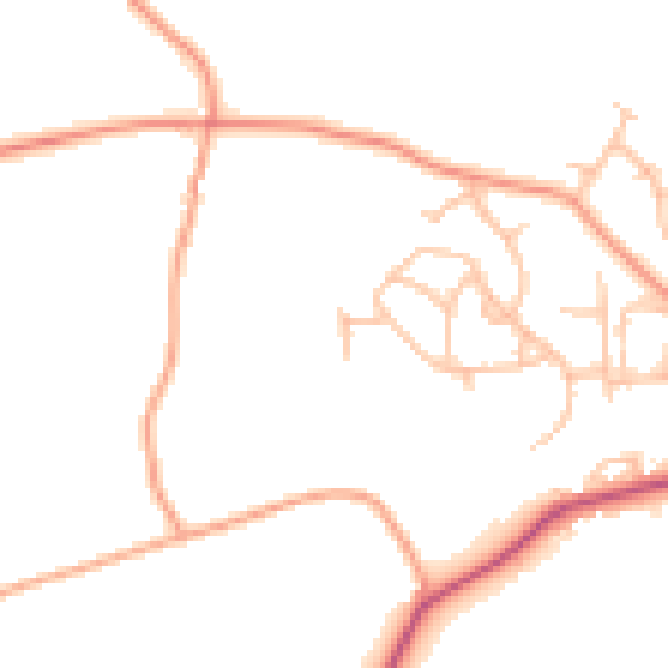 Daytime road noise heatmap for ST5 6QS