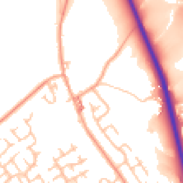 Daytime road noise heatmap for ST5 7AJ