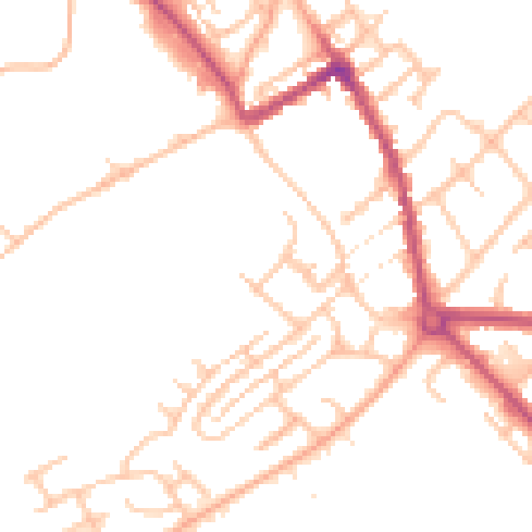 Daytime road noise heatmap for ST5 7LH
