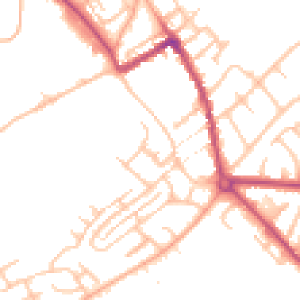 Daytime road noise heatmap for ST5 7LJ