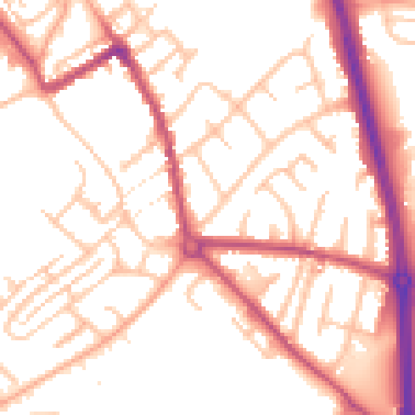 Daytime road noise heatmap for ST5 7PD