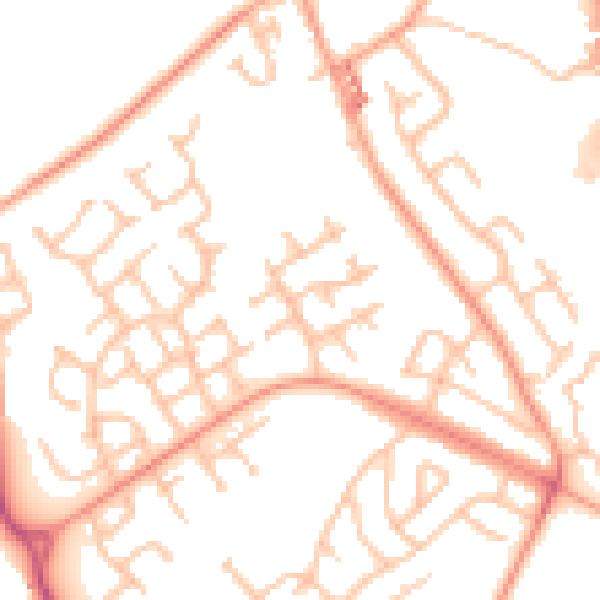 Daytime road noise heatmap for ST5 7SB