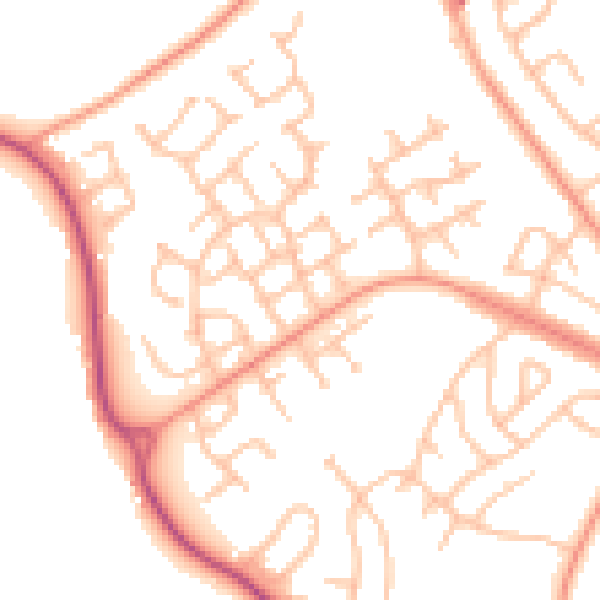 Daytime road noise heatmap for ST5 7TP
