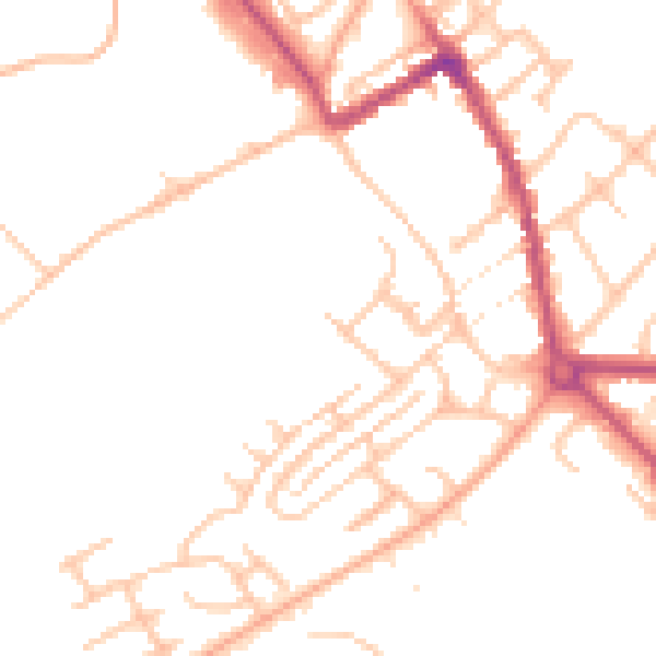 Daytime road noise heatmap for ST5 7XA