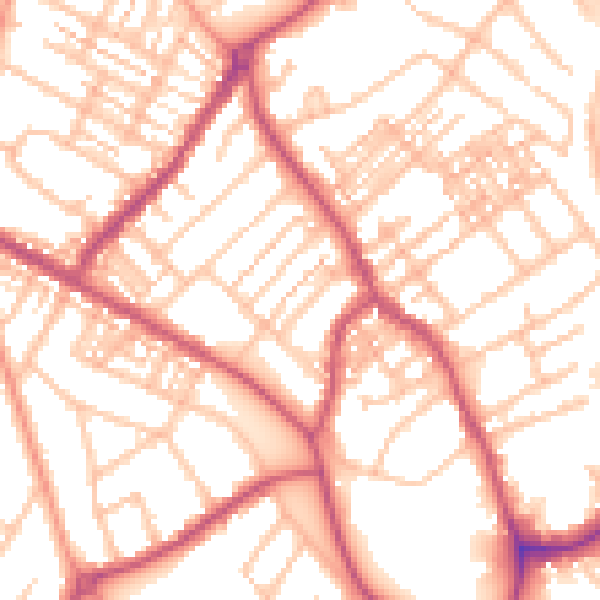 Daytime road noise heatmap for ST5 8BB