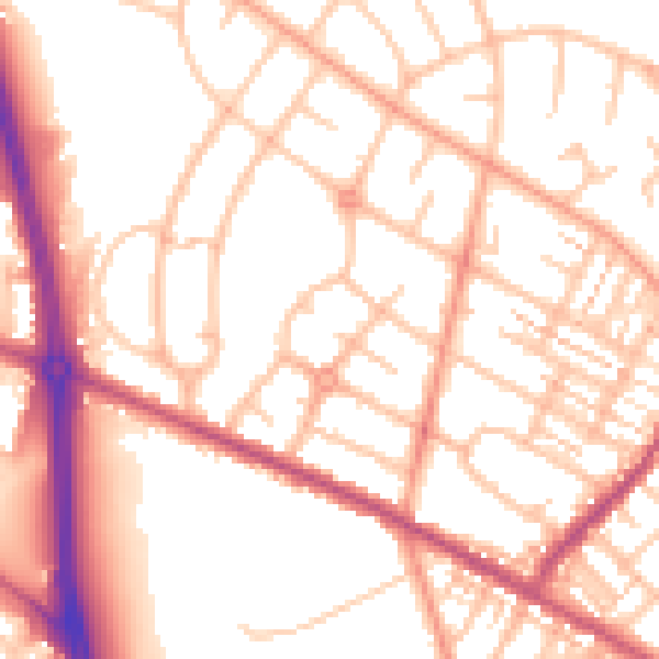 Daytime road noise heatmap for ST5 8ER