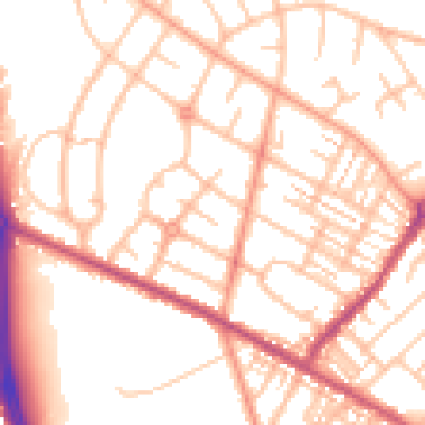 Daytime road noise heatmap for ST5 8ES