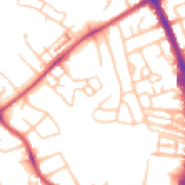 Daytime road noise heatmap for ST5 9FG