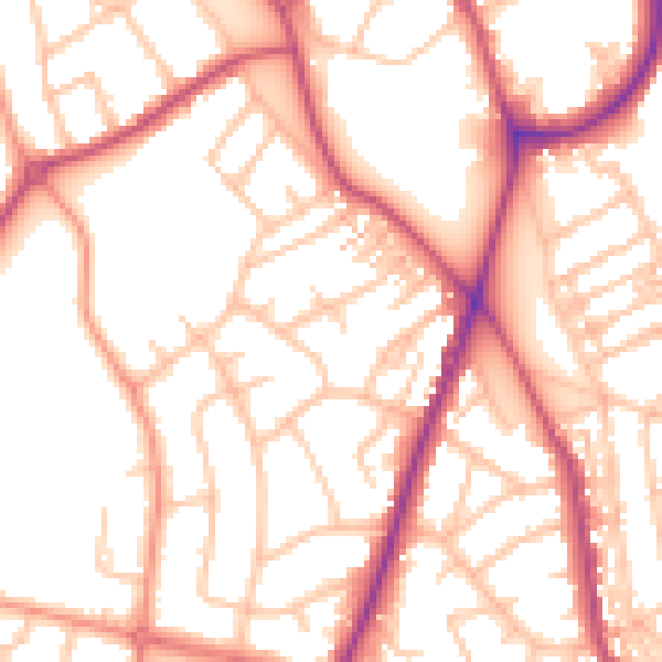 Daytime road noise heatmap for ST5 9NF