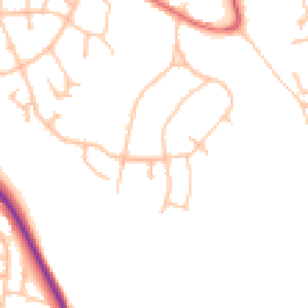 Daytime road noise heatmap for ST7 1AU