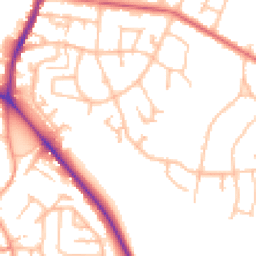 Daytime road noise heatmap for ST7 1BD
