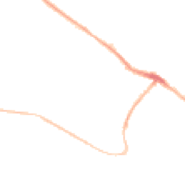 Night-time road noise heatmap for ST7 1BY