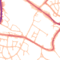 Daytime road noise heatmap for ST7 1DD