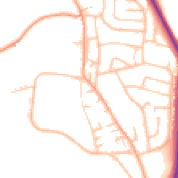 Daytime road noise heatmap for ST7 1PZ
