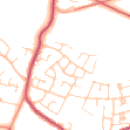 Daytime road noise heatmap for ST7 2BW