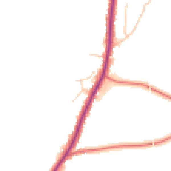 Daytime road noise heatmap for ST7 3BB