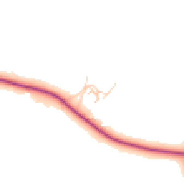 Daytime road noise heatmap for ST7 3BG