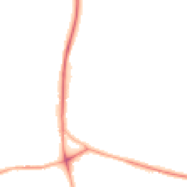 Night-time road noise heatmap for ST7 3EJ