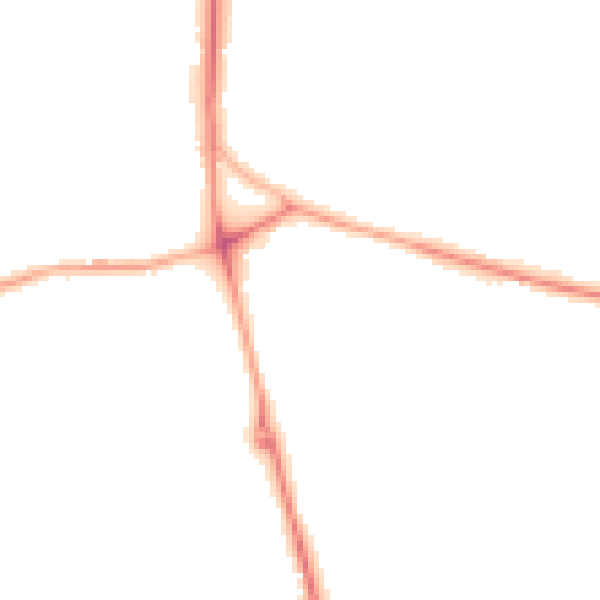 Night-time road noise heatmap for ST7 3EX
