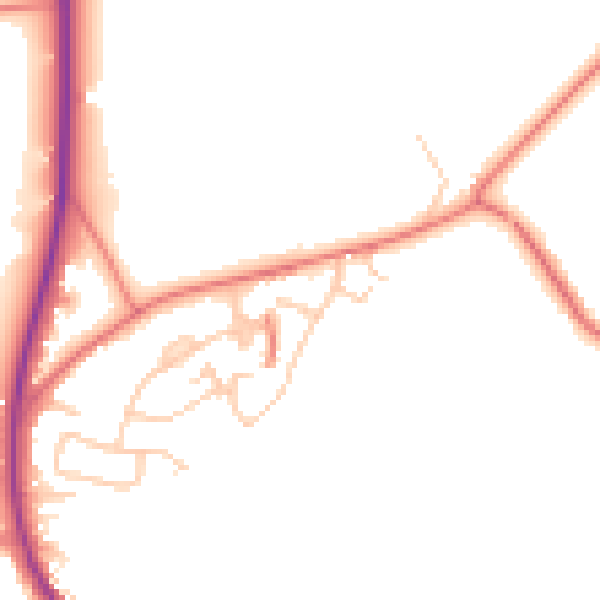 Daytime road noise heatmap for ST7 3HS