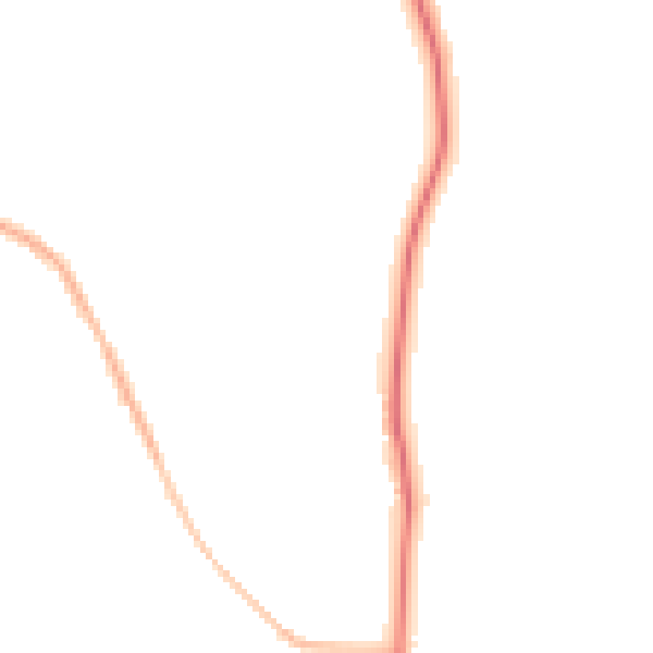 Night-time road noise heatmap for ST7 3JD